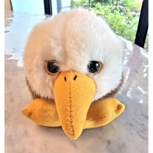 PUFFKINS 1998 EAGLE Baldwin Plush Bird Swibco 6658 Soaring 4"‎